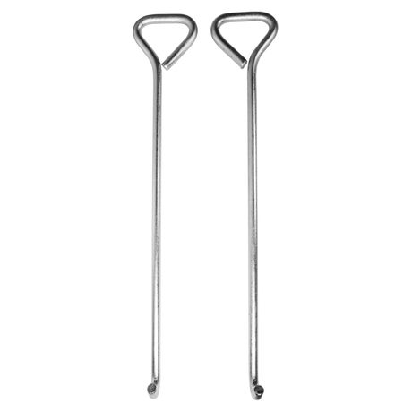 Zinc plated gully hook manhole lifting key, 24-inch length, designed for strong and comfortable lifting of heavy grates.