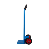 Solid Tyre Sack Truck with heavy-duty steel frame and 200mm solid wheels.