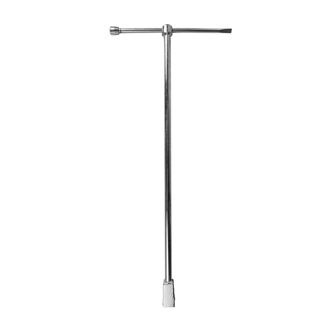 Hydrant Key and Bar Set with silver powder-coated steel construction.