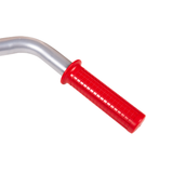 Handle with red knuckle guard grip of Pneumatic Tyre Heavy Duty Sack Truck.