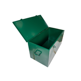 Durable Site Tool Box made from premium rolled 3mm steel, open lid revealing ample storage.
